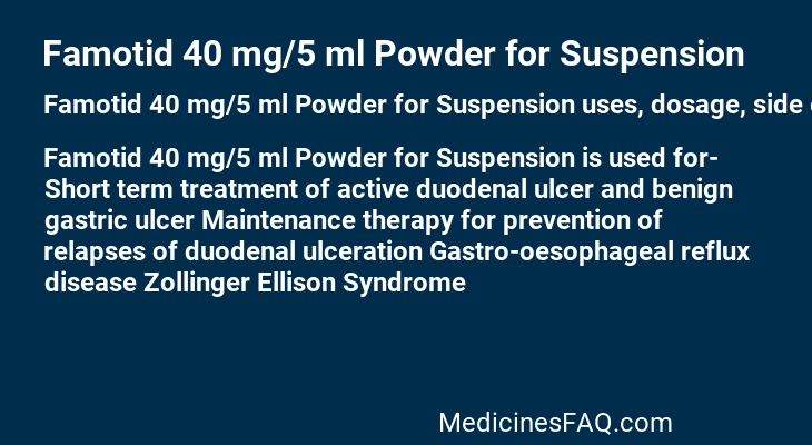 Famotid 40 mg/5 ml Powder for Suspension