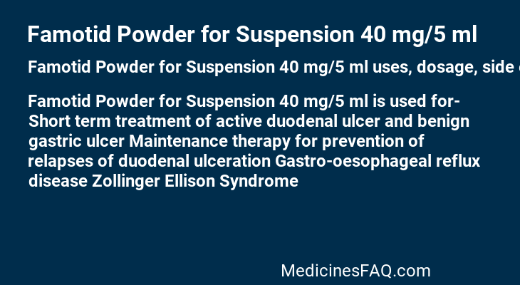 Famotid Powder for Suspension 40 mg/5 ml