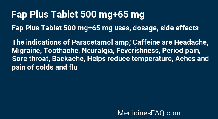 Fap Plus Tablet 500 mg+65 mg