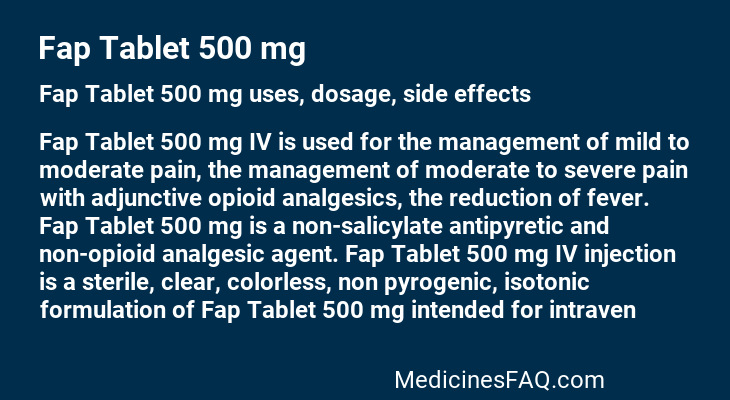 Fap Tablet 500 mg