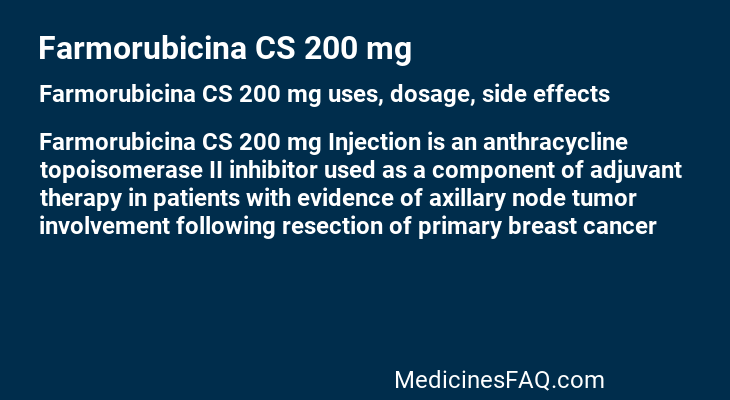 Farmorubicina CS 200 mg