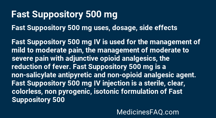 Fast Suppository 500 mg