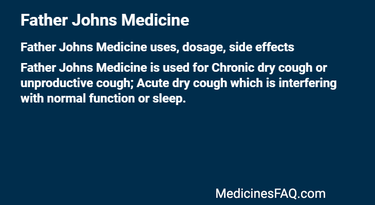 Father Johns Medicine