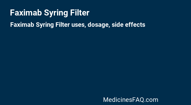 Faximab Syring Filter