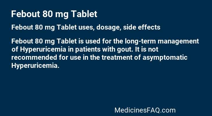 Febout 80 mg Tablet