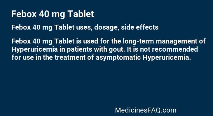 Febox 40 mg Tablet