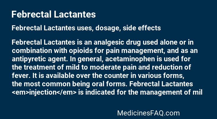 Febrectal Lactantes