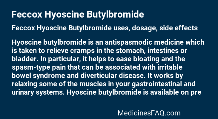Feccox Hyoscine Butylbromide