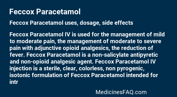 Feccox Paracetamol