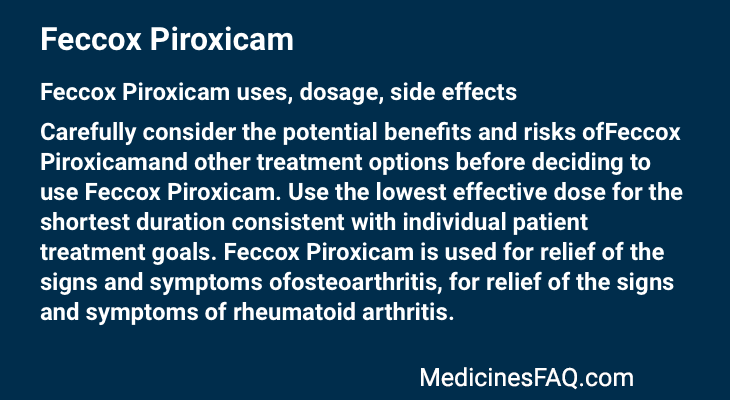 Feccox Piroxicam