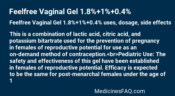 Feelfree Vaginal Gel 1.8%+1%+0.4%