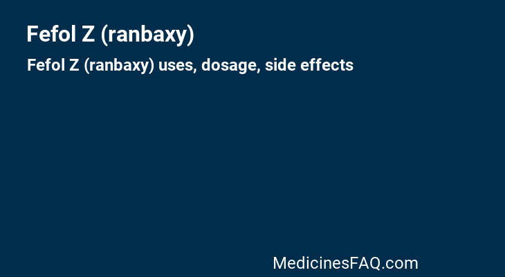 Fefol Z (ranbaxy)