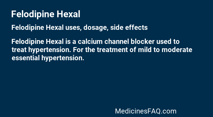 Felodipine Hexal