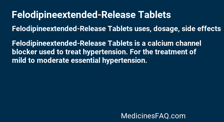 Felodipineextended-Release Tablets