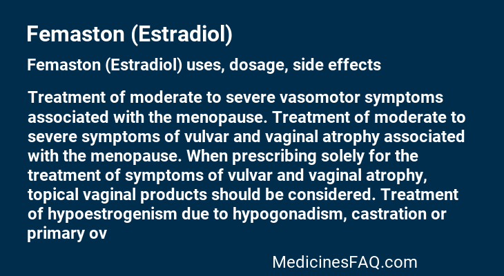 Femaston (Estradiol)