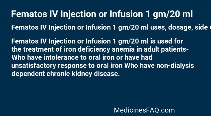 Fematos IV Injection or Infusion 1 gm/20 ml