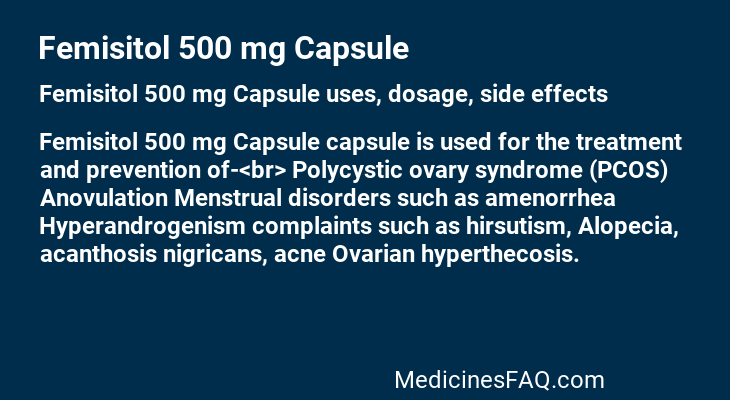 Femisitol 500 mg Capsule