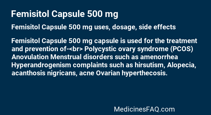 Femisitol Capsule 500 mg