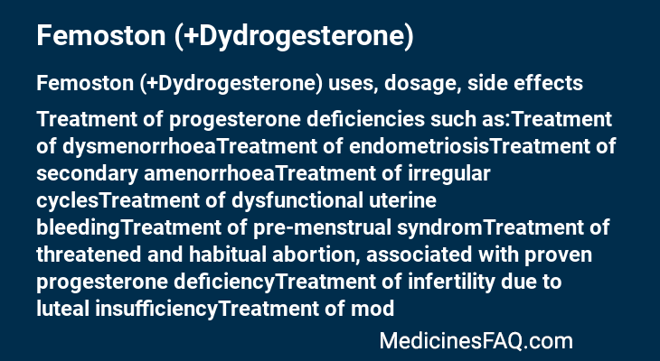 Femoston (+Dydrogesterone)