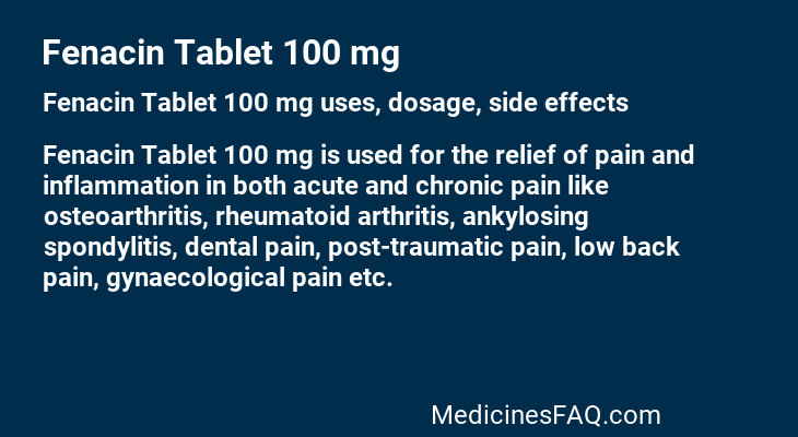 Fenacin Tablet 100 mg