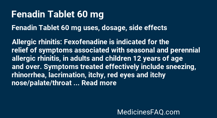 Fenadin Tablet 60 mg