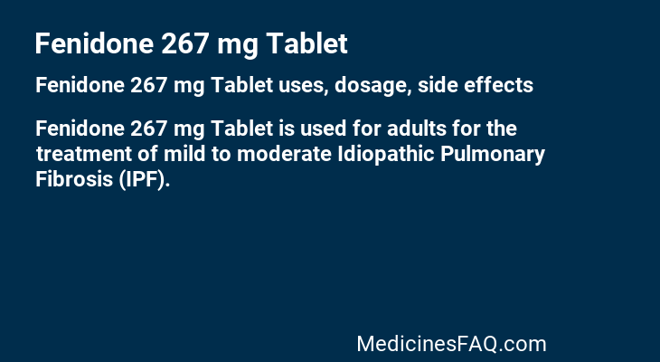 Fenidone 267 mg Tablet