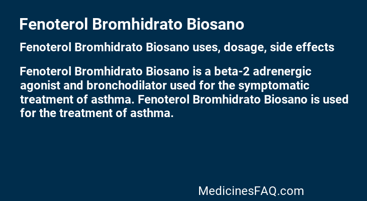 Fenoterol Bromhidrato Biosano