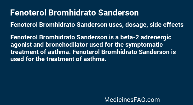 Fenoterol Bromhidrato Sanderson