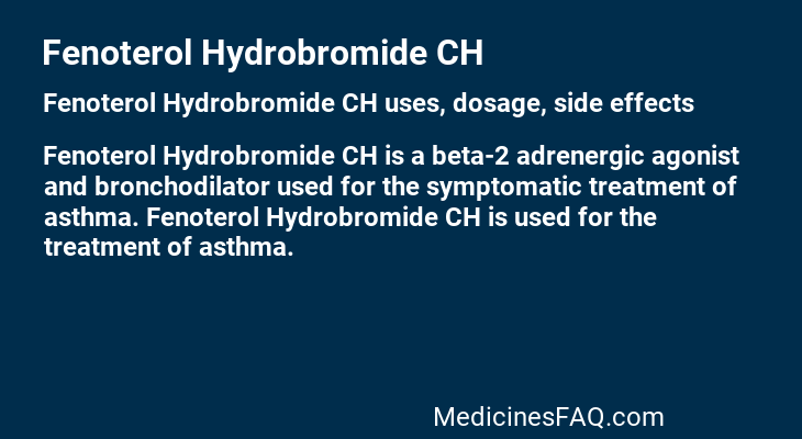Fenoterol Hydrobromide CH