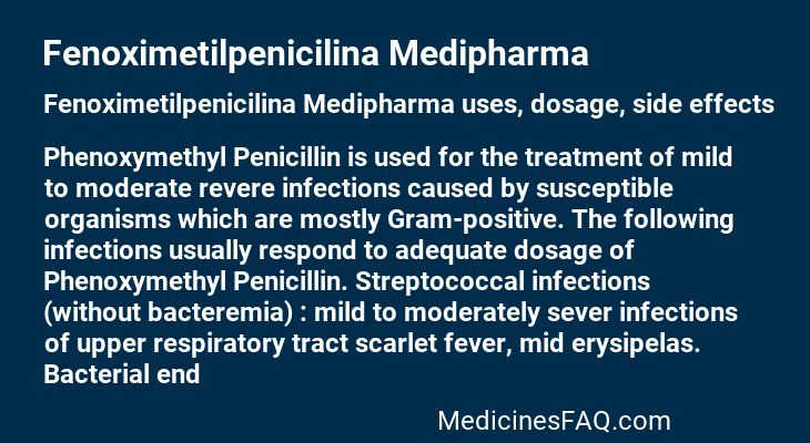 Fenoximetilpenicilina Medipharma