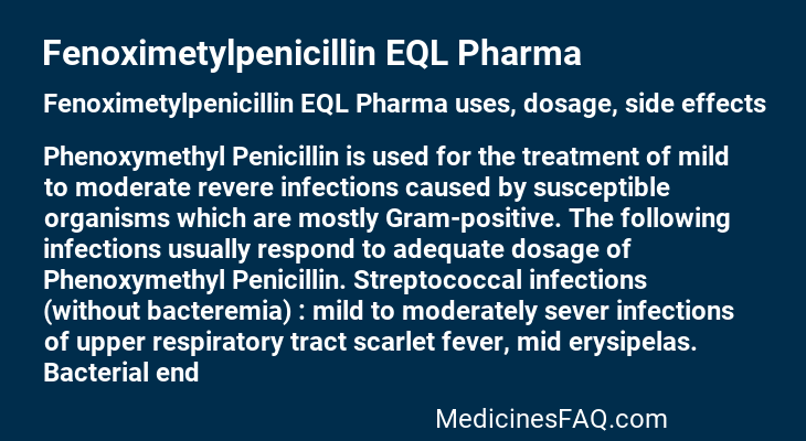 Fenoximetylpenicillin EQL Pharma