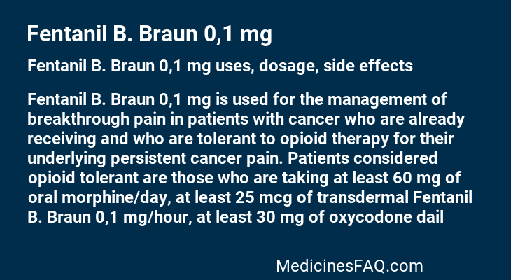 Fentanil B. Braun 0,1 mg