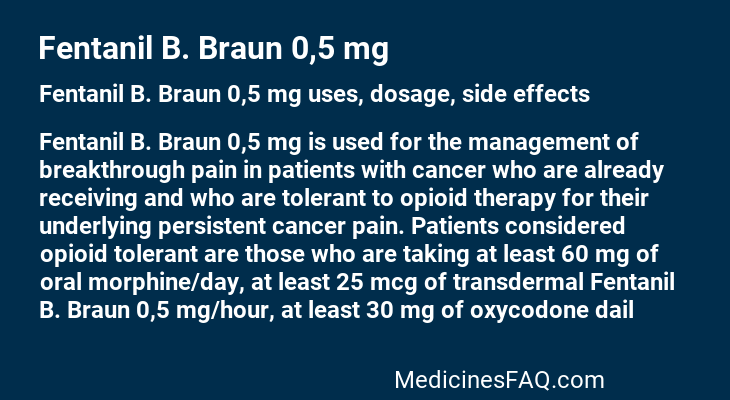 Fentanil B. Braun 0,5 mg