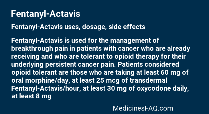 Fentanyl-Actavis