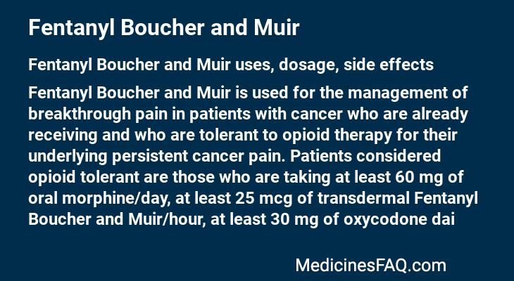 Fentanyl Boucher and Muir