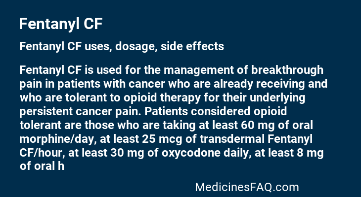 Fentanyl CF