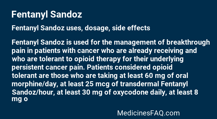 Fentanyl Sandoz