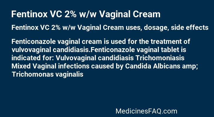 Fentinox VC 2% w/w Vaginal Cream