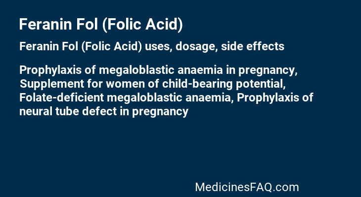 Feranin Fol (Folic Acid)