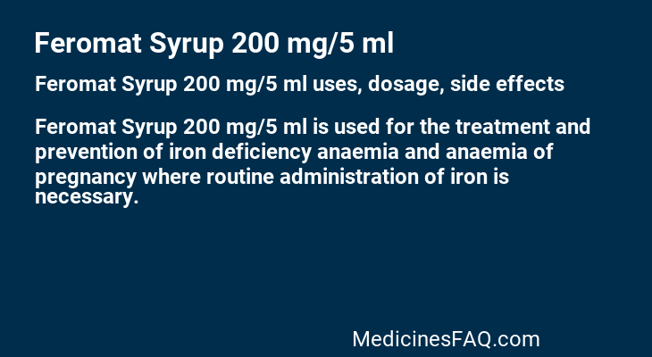 Feromat Syrup 200 mg/5 ml