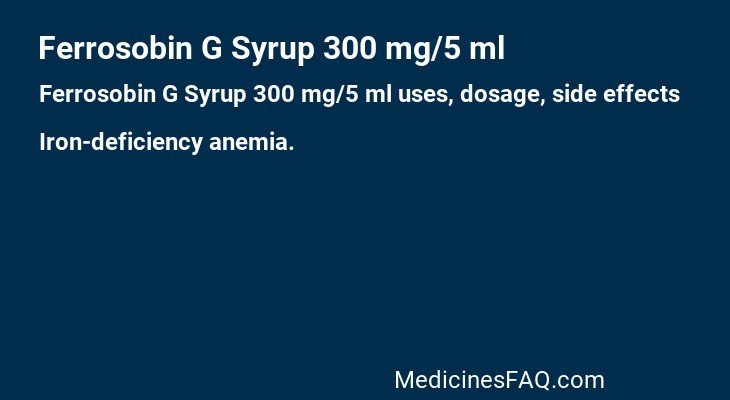 Ferrosobin G Syrup 300 mg/5 ml