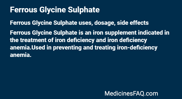 Ferrous Glycine Sulphate