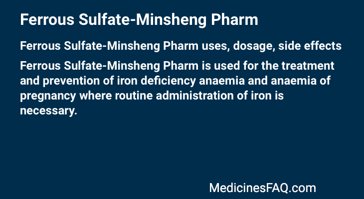 Ferrous Sulfate-Minsheng Pharm