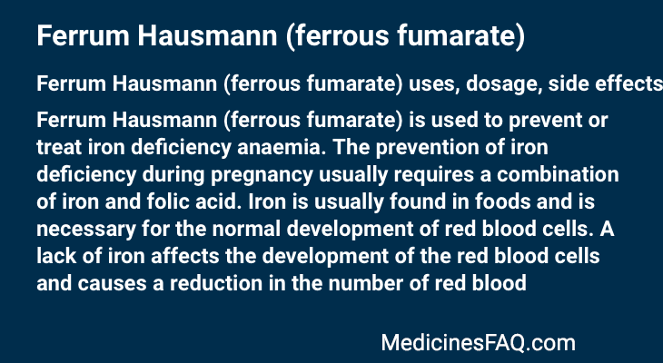 Ferrum Hausmann (ferrous fumarate)