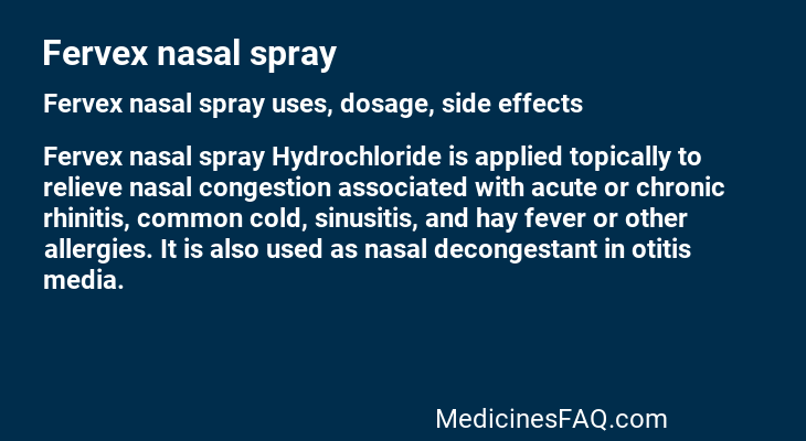 Fervex nasal spray