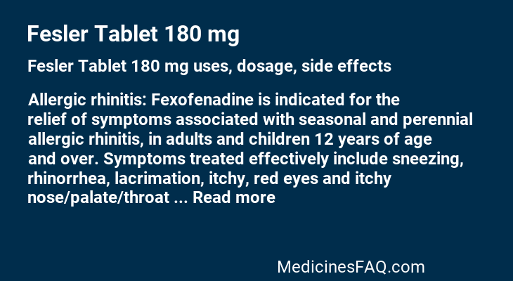 Fesler Tablet 180 mg