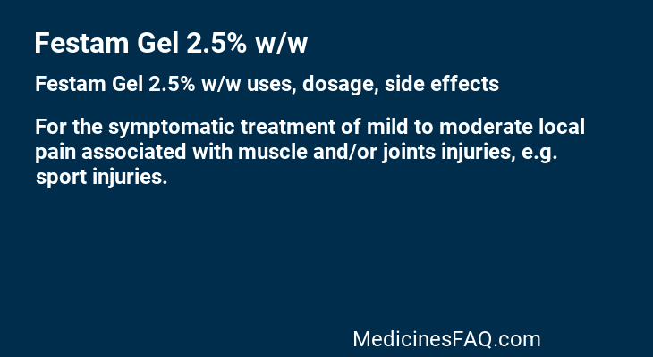 Festam Gel 2.5% w/w