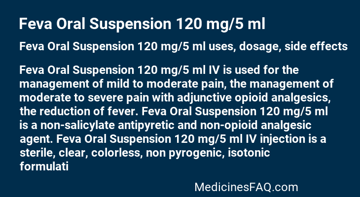 Feva Oral Suspension 120 mg/5 ml