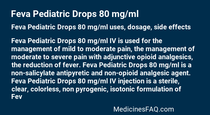 Feva Pediatric Drops 80 mg/ml