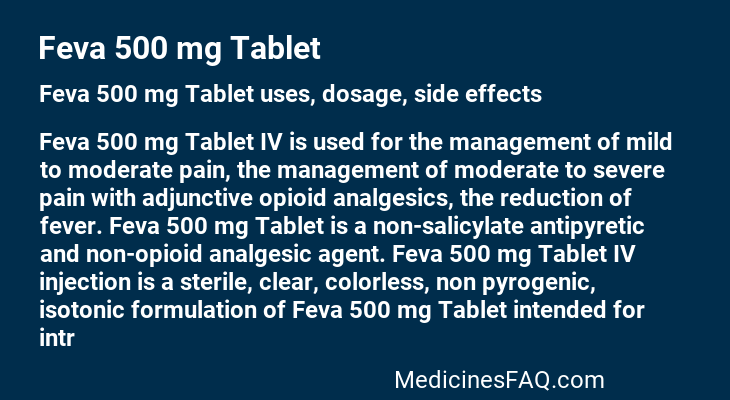 Feva 500 mg Tablet